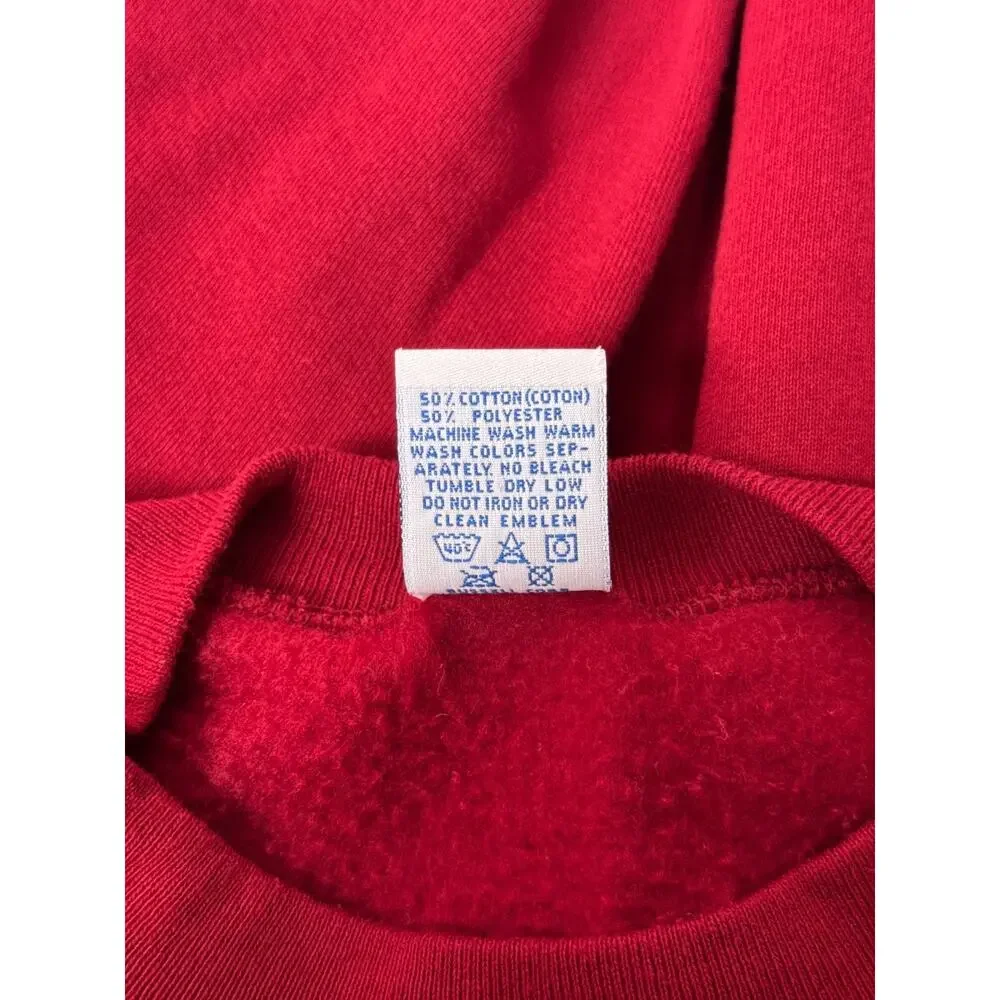 Vintage Russell Athletic Sweatshirt Small Mens Made USA Crewneck Deep Red